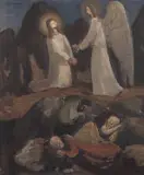 Jesus em Oração no Horto das Oliveiras by Fulvio Pennacchi, 1948, óleo sobre papel, offered Jun 2022
