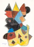 Fulvio Pennacchi, Figura Abstrata, 1956, técnica mista