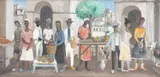A Feira by Fulvio Pennacchi, 1968, óleo sobre tela, offered Jun 2022