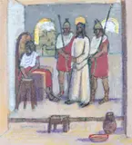 Pilatos Lava as Mãos by Fulvio Pennacchi, óleo sobre cartão, offered Jun 2022