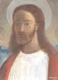 Jesus Cristo by Fulvio Pennacchi, 1946, óleo sobre placa, offered Jun 2022