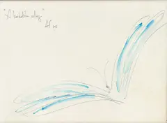 A Borboleta Veloz by Alex Flemming, 1975, guache sobre papel, offered May 2022