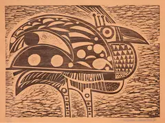 Pássaro by Aldemir Martins, 1988, xilogravura, offered May 2022