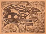 Aldemir Martins, Pássaro, 1988, xilogravura