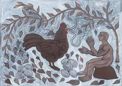 Sem Título by Florian Raiss, 1992, acrílica sobre papel, offered May 2022