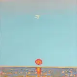 Taro Kaneko, Paisagem com Sol, 1996, óleo sobre tela