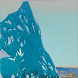 Taro Kaneko, Marinha com Montanha, 1996, óleo sobre tela