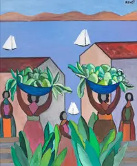Renot, Baianas da rampa do mercado modelo, 1979, óleo sobre tela