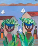 Renot, Baianas da rampa do mercado modelo, 1979, óleo sobre tela