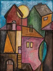 Casario by Alice Brill, 1990, óleo sobre duratex, offered May 2022