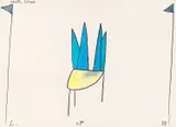Leonilson, Saluta Diane, 1983, lápis de cor sobre papel