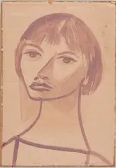 Figura Feminina by Di Cavalcanti, óleo diluído sobre papel, offered May 2022