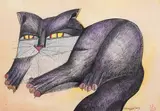 Gato by Aldemir Martins, 1985, nanquim sobre papel, offered Feb 2022