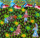 Plantação de Abacaxi by Maria Auxiliadora da Silva, 1973, guache sobre cartão, offered Feb 2022