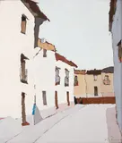 Bruno Widmann, Calle, 1971, óleo sobre placa