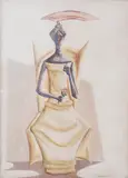 Clóvis Graciano, Justiça, 1960, guache sobre papel