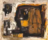 Pedro Tort, Sem Título, 1962, técnica mista sobre madeira