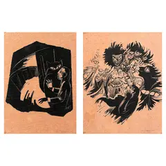 Sem Título by Marcelo Grassmann, 1950, xilogravura, offered Feb 2022