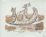 Sem Título by Maria Leontina da Costa, 1952, técnica mista sobre papel, offered Feb 2022
