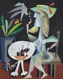 Jesus Fuertes, La Espera, 1991, óleo sobre tela