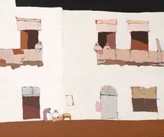 Bruno Widmann, Con la Ayuda de los Demás, 1972, óleo sobre placa
