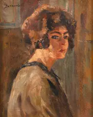 Figura Feminina by Henrique Bernardelli, óleo sobre cartão, offered Feb 2022