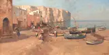 Dario Mecatti, Costa Amalfitana, óleo sobre tela