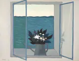 Chen Kong Fang, Vaso de Flor, 1985, óleo sobre tela