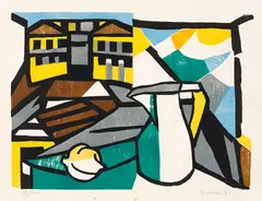 Sem Título by Aldo Bonadei, 1971, xilogravura, offered Feb 2022