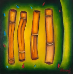 Bambus by Antonio Henrique Amaral, 1982, óleo sobre tela, offered Feb 2022