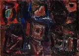 Iberê Camargo, Cubos, 1983, óleo sobre madeira