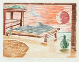 Oswaldo Goeldi, Tubarão, 1977, xilogravura