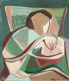 Zélia Salgado, Sem Título, 1951, óleo sobre tela