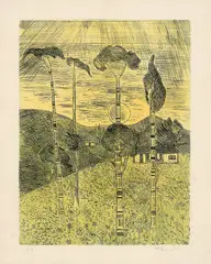 Paisagem by Francisco Rebolo, gravura em metal, offered Nov 2021