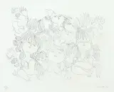Milton Dacosta, As Vênus e os Pásaros, 1963, litografia sobre papel