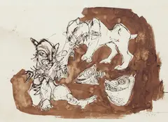 Sem Título by Marcelo Grassmann, 1954, sépia, offered Nov 2021