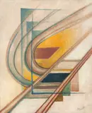 Menotti Del Picchia, Sem Título, 1950, óleo e técnica mista sobre madeira
