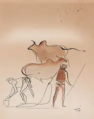 Carybé, Bois, 1966, nanquim e aguada sobre papel