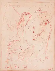 Sem Título by Ivan Serpa, 1997, sanguínea, offered Nov 2021