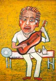 Meu Auto Retrato tocando Violão by José Antônio da Silva, 1989, óleo sobre tela, offered Nov 2021
