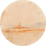 Henrique Goldsmith, Pedra Niterói, aquarela sobre papel