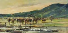 Boiada by Durval Pereira, 1975, óleo sobre tela, offered Nov 2021
