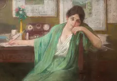 Figura Feminia by Henrique Bernardelli, pastel sobre papel, offered Nov 2021