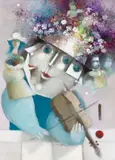 Alexandre Rapoport, O Violinista da Carlota Florida, óleo sobre tela