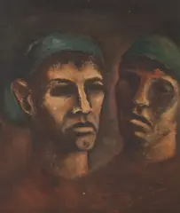 Sem Título by Clóvis Graciano, 1949, óleo sobre madeira, offered Nov 2021