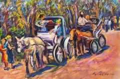 Central Park by Sergio Telles, 2009, óleo sobre tela, offered Nov 2021