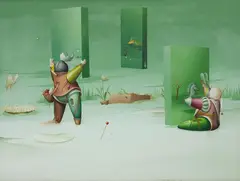 Recompondo a Natureza by Roni Brandão, 1980, óleo sobre tela, offered Nov 2021