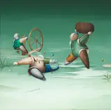 Roni Brandão, Os Teceloes, 1980, óleo sobre tela