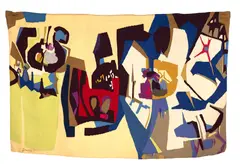 Guirlanda by Jaques Douchez, 1969, tapeçaria, offered Nov 2021