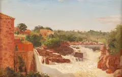 Salto de Itu by Almeida Júnior, 1894, óleo sobre tela, offered Nov 2021